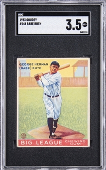 1933 Goudey #144 Babe Ruth – SGC VG+ 3.5